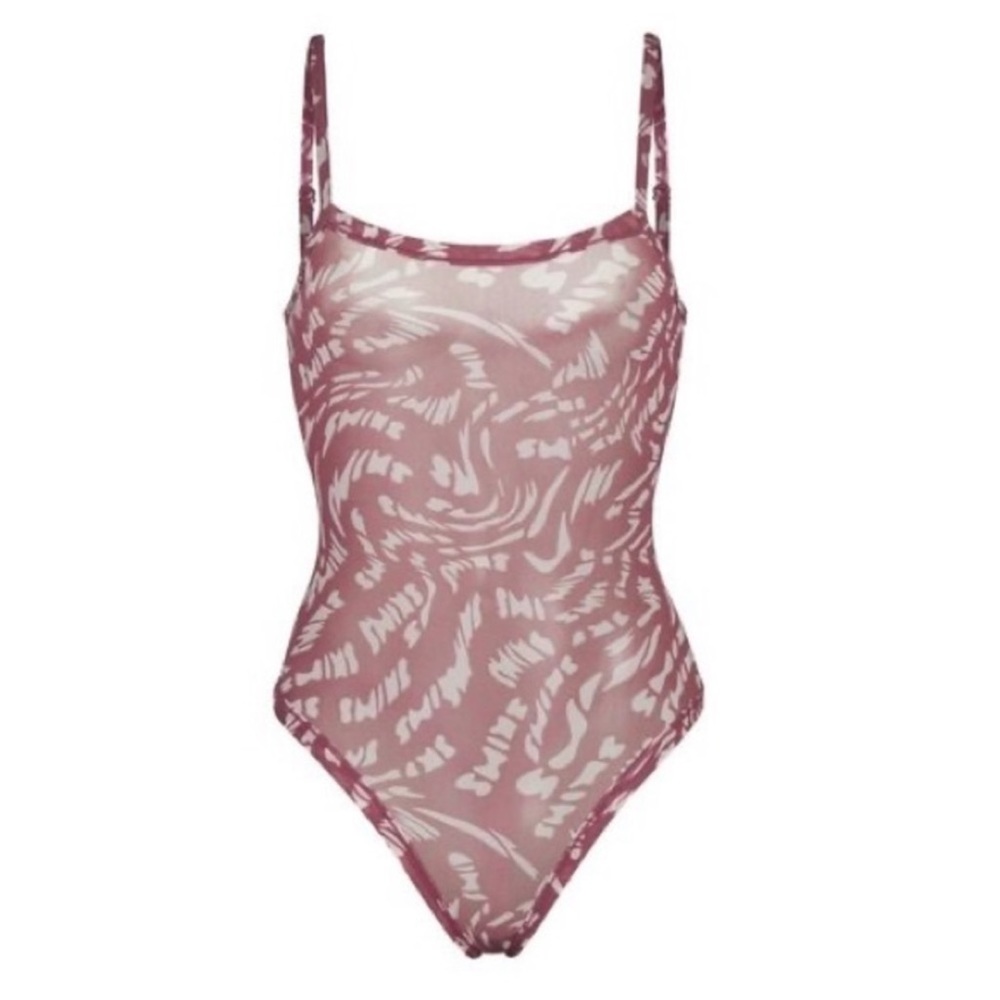SKIMS Summer Mash Raspberry Swirl Bodysuit size S NWT